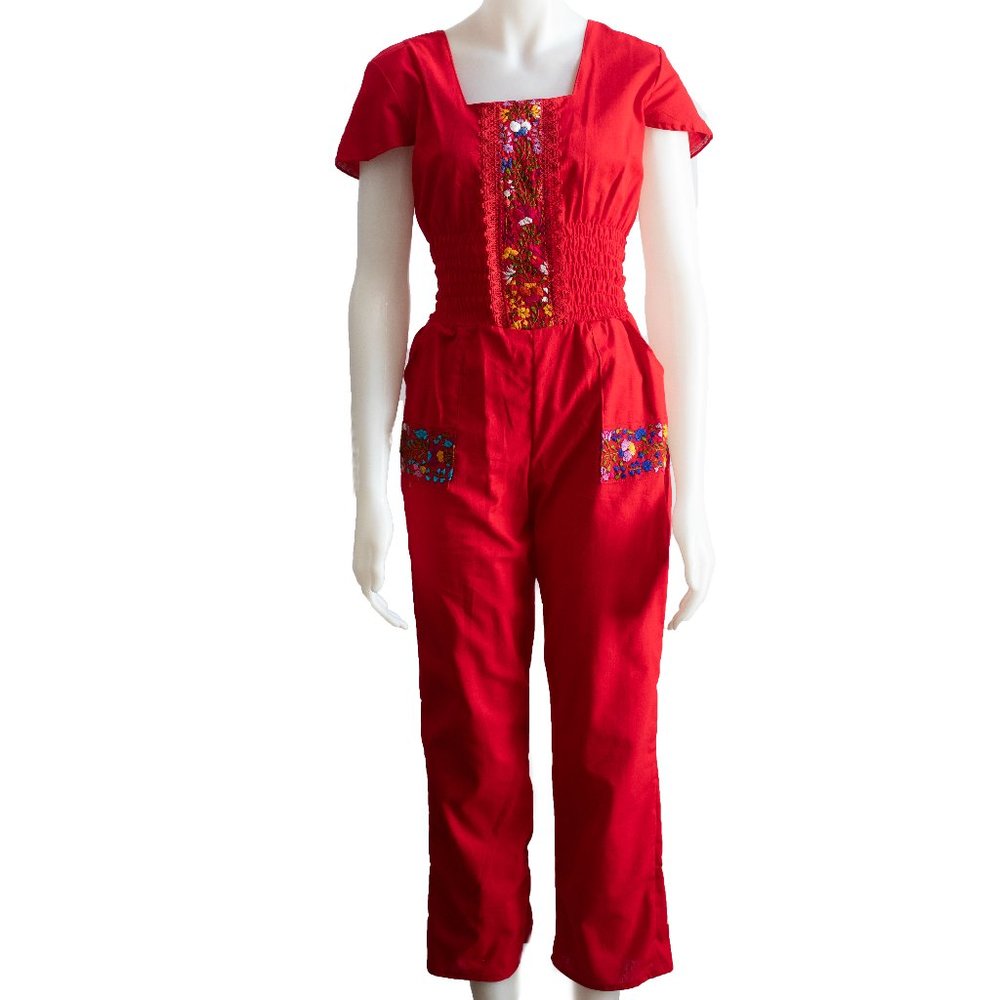 🌸 2 x $49 🌸  Hand embroidered jumpsuit